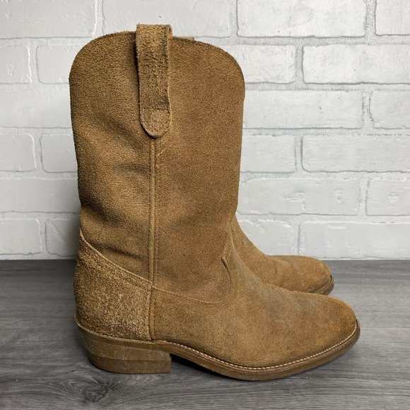 Frye Shoes Frye Vintage Mens Desert Tan Suede Cowboy Boots Size 9